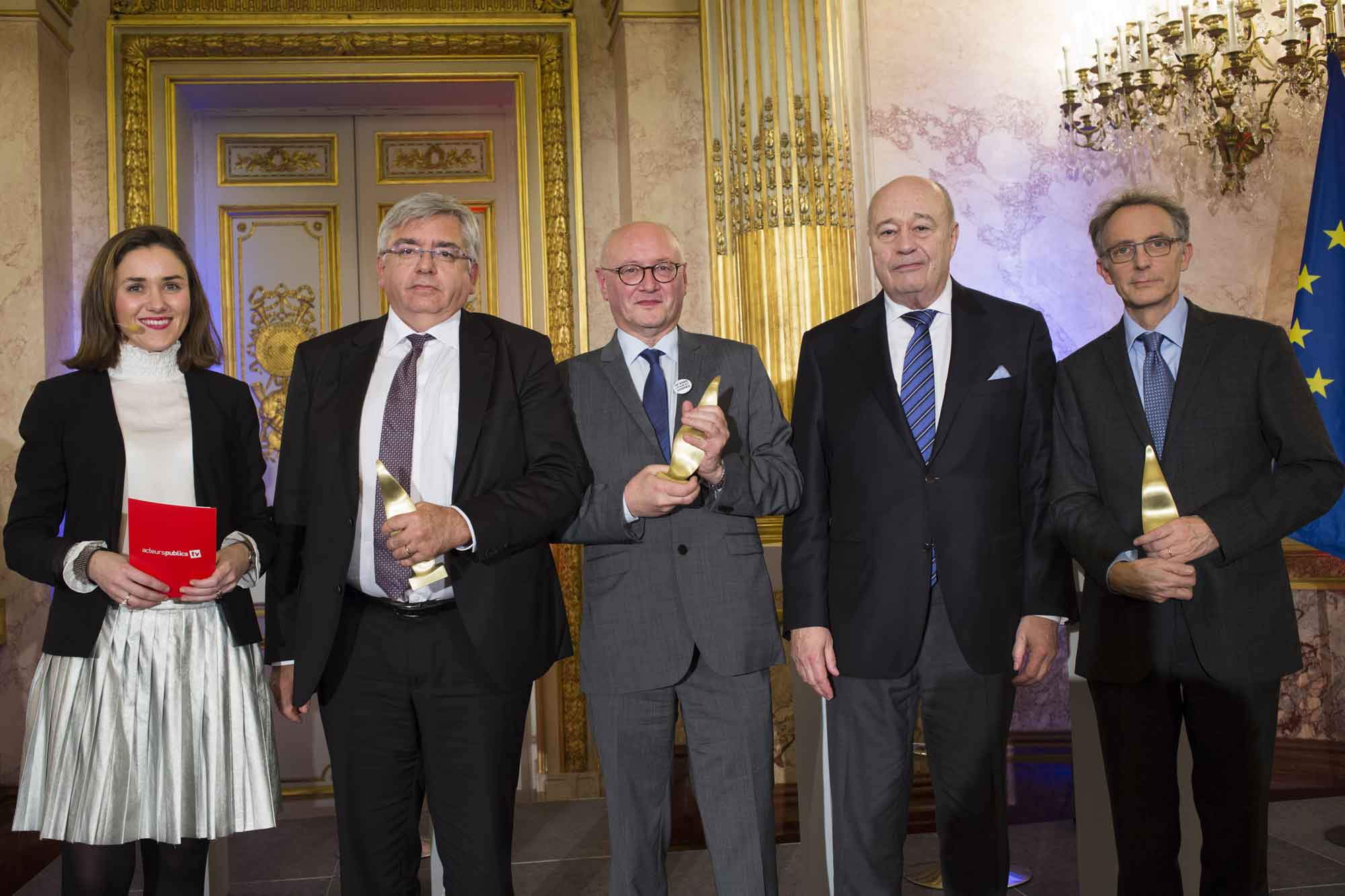François Maury, directeur général de l'ARS OI, avec les autres lauréats des Acteurs Publics